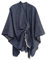 Schals für Damen, große Vorderseite, Poncho, Pullover, Wickelaufsatz, gestrickt, elegant, für Herbst und Winter, niedliche Schals für Damen, Winterstickerei, Jacke, Quaste, navy, One size