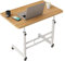 CEIEVER Höhenverstellbar Laptoptisch, Beistelltisch C Form 65-85CM Mobiler Beistelltisch Betttisch mit Rollen Klein Couchtisch Holz Sofatisch für Wohnzimmer Und Schlafzimmer (Walnussfarbe-B)