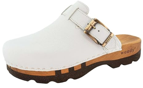 Woody Herren Lukas Clog, Weiss, Größe 41