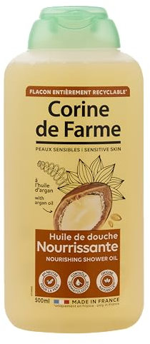 Corine de Farme - Olio Doccia Nutriente all'Olio di Argan - Pelle secca molto secca - Idratazione intensa e protezione anti-secchezza - 92% di ingredienti naturali - 750 ml