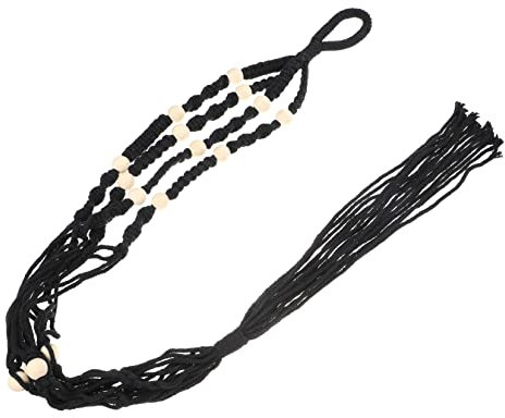 FONDOTIN hängender Blumentopf drinnen Farn Fenster Einzel Wand Steht deckenbefestigung Decken Halterung pflanzenhänger kleiderständer Zimmerpflanzenaufhänger böhmisches hölzern Black