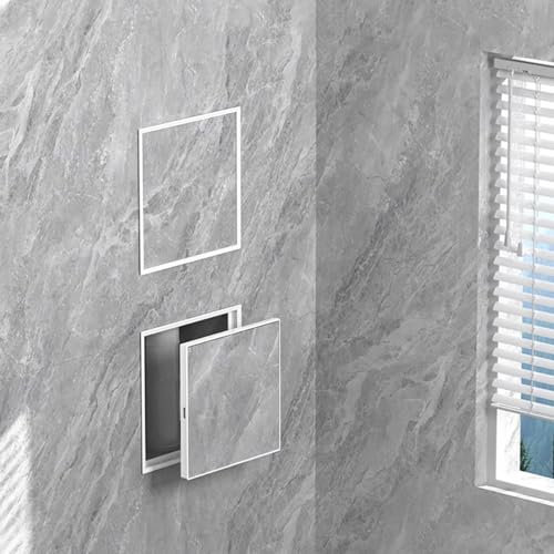 Revisionsklappe Trockenbau Versenkte Revisionsklappe für Fliesen, Selbstklebende, Versteckte Revisionsklappe, Abnehmbare PVC-Revisionstür, Abdeckung von Sanitär- und Elektroleitungen(White,15x20cm/6x7