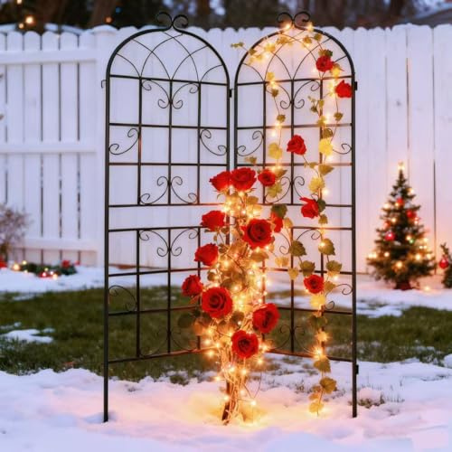 YOBAZAN Metal Garden Trellis 72x40, Plant Support Trellis