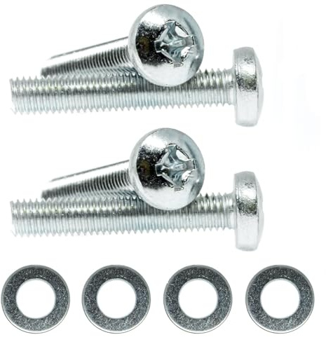 M4 x 10mm TV Wall Mount Bracket Screws for TVs All Brands Pan Head Bolts + Washers H01B