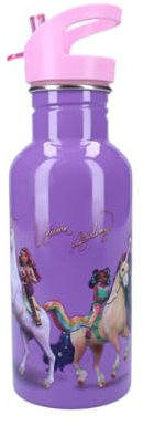 My sweety pop - Gourde pour enfant - Acier Inoxydable - Crèche - Maternelle - Ecole - Vacances - Repas - 22 cm - 500 ml - Hydratation - Idée Cadeau - Bouteille (Unicorn Academy - Violet)