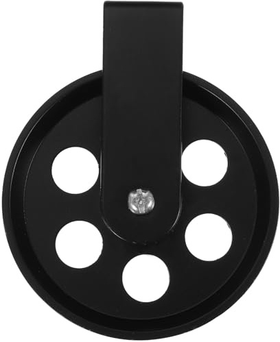 SOLUSTRE Schwarze Wand Metallrolle für Pendelleuchten Lampenaufhängung mit 10mm Öffnung Einfache Installation Langlebiges Qualitätsmaterial