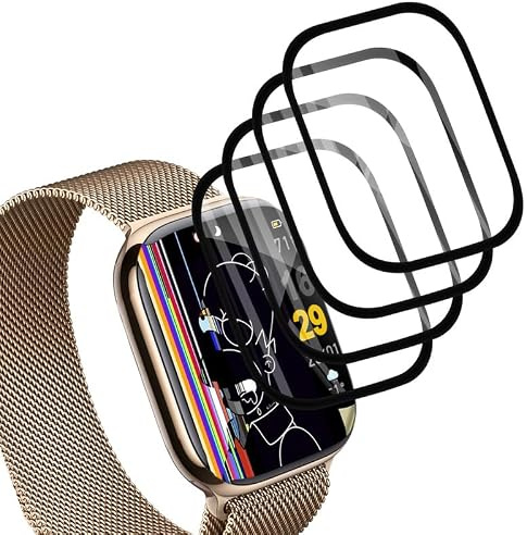 4 Stück Verbund Schutzfolie für Panzerglas Apple Watch Series 11 GPS 42mm