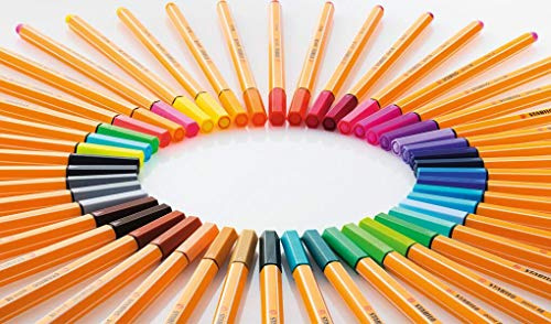 STABILO Point 88-0.4mm Fineliner - Box of 10 Pens - Sanguine