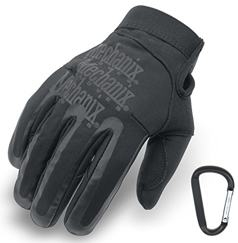 MECHANIX WEAR Element Einsatz-Handschuh, winddicht, wasserabweisend, Touchscreen-fähig + TS Tactical Gear-Karabiner, Original Glove in GrößeS: M