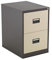 Office Hippo Heavy Duty Steel Filing Cabinet, 2 Drawer Filing Cabinet, Fully Welded Construction with 40kg Drawer Tolerance, Lockable Office Storage, 7 Year Guarantee, Coffee Cream