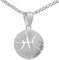 AILUOR Fashion Basketball Anhänger Halskette Edelstahl Kette Hip Hop Sport Halskette Fitness Schmuck (Silber)