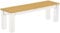 B.R.A.S.I.L.-Möbel Brasilmöbel Sitzbank 140 cm Rio Classico Eiche hell Weiss Massivholz aus Pinie, Verschiedene Größen & Farben, ideal für Esszimmer & Küche