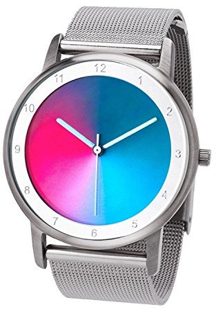 Rainbow Avantgardia Unisex Quartzuhr Gamma, Armband:Edelstahl Clip Armband Milanese