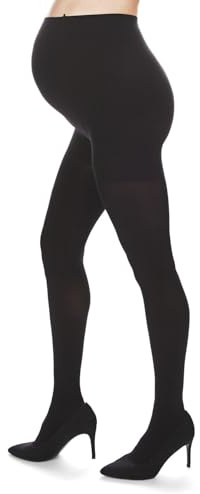 MeMoi Women's Maternity 90 Denier Opaque Shaper Tights Black Q1/Q2