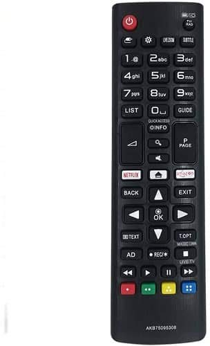 CABLEPELADO Mando a Distancia LG | Mando Compatible con LG 65NANO85UNA y Todos los LG Smart TV LCD LED 3D HDTV AKB75375604 AKB75095307 AKB75675304 AKB74915305 | Smart TV | Botón Amazon y Netflix