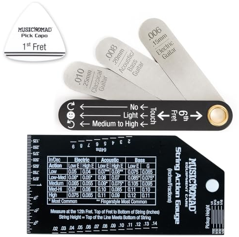 MusicNomad MN614 Combo-Set Messlehren für Halskrümmung und Saitenlage