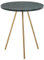 FineBuy Beistelltisch Echter Marmor Grün 38x38x44cm Anstelltisch Metall Gold, Kleiner Dreibein Sofatisch Rund, Wohnzimmertisch Couch Modern, Couchtisch Hoch