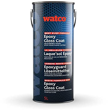 Watco Epoxy Gloss Coat - Fast drying, hard wearing, epoxy resin floor paint - Recommended for warehouses, production areas, workshops, and showrooms (RAL 1021 Hazard Yellow)