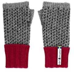 ÖJBRO VANTFABRIK Armstulpen Pulswärmer Damen 100% Merinowolle fingerlose Handschuhe Strick-Stulpen warm weich Armstrumpf aus Schweden