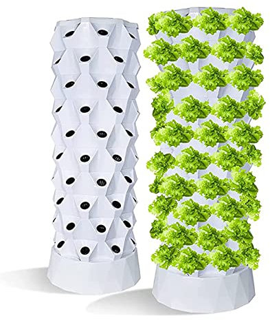 ALSUP Tour hydroponique, Système de Culture aquaponique, Tour de Jardinage Kit de Culture aéroponique pour Herbes, Fruits et légumes avec Pompe d'hydratation, minuterie, Adaptateur,6floors