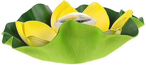 DOITOOL Solar Lotusblütenlampe wasserdichte Schwimmende Teichlichter Für Garten Und Pool Dekorative Lotusblume Für Außenbereich Und Haus Energiesparende Solartechnologie