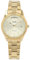 Q&Q SmileSolar Q&Q Analoge Damenuhr mit Tages- und Datumsanzeige, Edelstahl-Armband, goldfarben, leger, analog