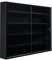 Inter Link - Vitrine Murale pour Objets de Collection – Armoire de rangement avec 4 étagères – 5 Compartiments - pour Miniatures - MDF - Noir (80x60x9.5 cm) - Blacklava