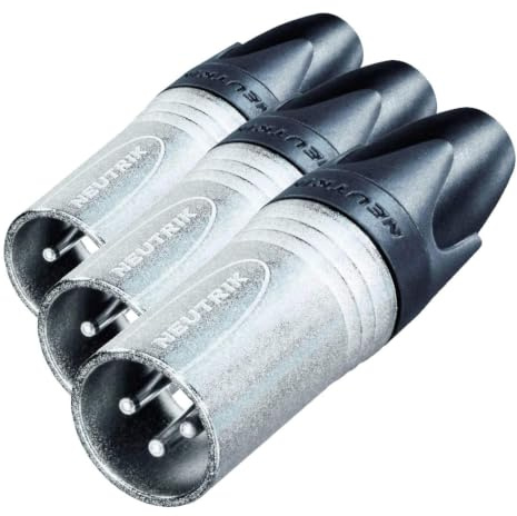Neutrik NC3MXX Kabelstecker (3-polig) mit vernickeltem Gehäuse (Packung mit 3)
