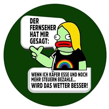 Sammys Shirt Store Wenn ich Insekten Esse und mehr Steuern zahle Aufkleber 24 cm