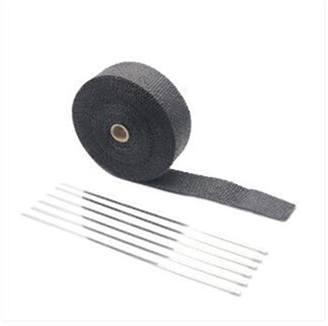 Cinta Anticalorica,Cinta Anticalorica Escape Tubo de escape de fibra de vidrio de 5 m / 10 m / 15m de fibra de vidrio Tubo de calor Cinta de aislamiento Turbo Wrap Aislante Wrap Tapel de cinta(50mm 15