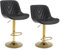 Chummaven Moderne Barhocker 2er Set Höhenverstellbare Barstühle mit Kunstlederpolsterung Thekenhocker mit Rückenlehne für Hausbar Küche und Esszimmer Schwarz
