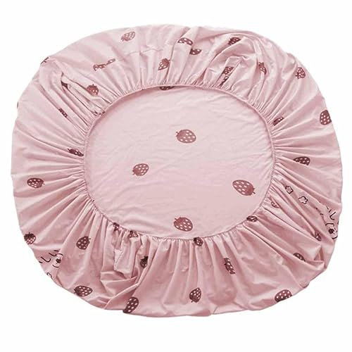 MTHGH Spannbettlaken Rund Matratzenschoner Matratzenauflage Runder Matratzen Topper Spannbettlaken Boxspringbett Atmungsaktiv Mattress Protector(2,Diameter 240cm)