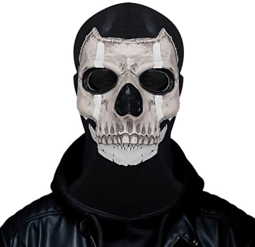 IWTBNOA Halloween Totenkopf Maske - Gruselige Vollkopf Skelett, Scary Skull, Schädel des Grauens für Karneval
