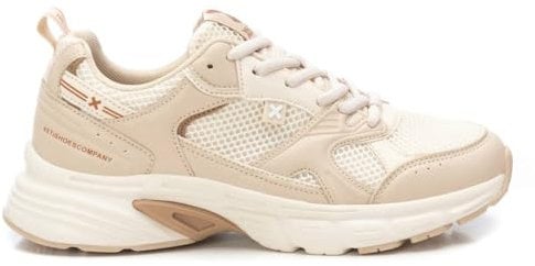 XTI - Zapatillas Deportivas Mujer Beige - Calzado Cómodo y Versátil - Moda Casual - Modelo 14358702 (Talla 38)