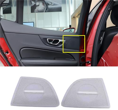 LzDQF Auto dekorativen Rahmen Für Volvo S60 V60 2020 2021,Auto Lautsprecher Lautsprecher Horn Dekoration Abdeckung Verkleidung Aufkleber Interieur.,A-Rear Door Panel
