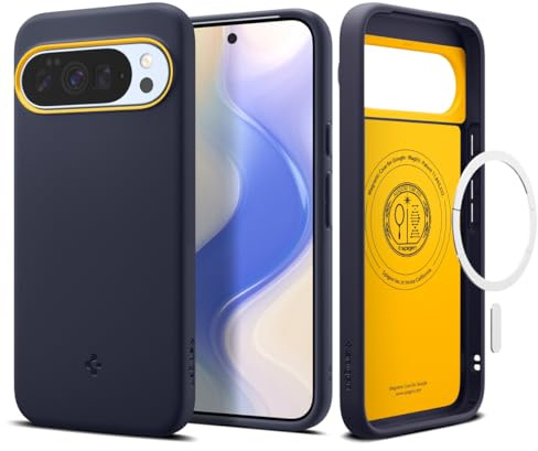 Spigen Nano Pop MagFit für Google Pixel 10 Pro/10 -Blueberry Navy | Kompatibel mit MagSafe, Zweifarbiges Design, Staubabweisende Oberfläche, Air Cushion Technologie, Innovatives Kameradesign