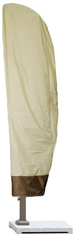 Housse de parasol de terrasse, housse imperméable à la poussière pour balcon, plage, parc (type arc beige)