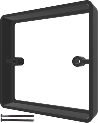 1-Gang Socket Extender 20mm Wall Box Spacer – Single Electrical Back Box Extension for Sockets, Tiled MDF or Panelled Walls Mounting Frame (Black)