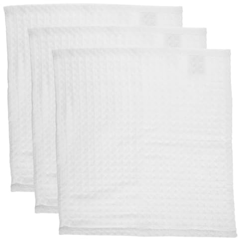 ELAYARD 3 Stück-Pack Baumwoll Gesichtstücher Waffelstruktur Saugfähig Quadratisch Make up Entferner Handtücher Für Empfindliche Haut Badezimmer