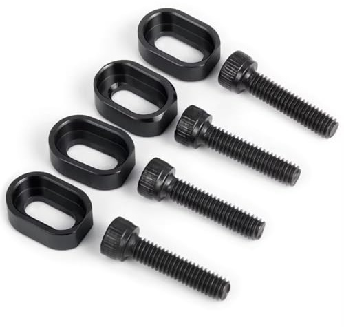 RC Replacements Spare For Traxxas For X-MAXX 1/5 4PCS Aluminum Alloy Area Main Chassis Pad Screw Motor For Seat Reinforced Gasket RC For Buggy Parts(Black)