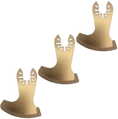 Segmentsägeblatt Sägeblatt HM Diamant Titan Bi Metall Holz für Multimaster Multifunktionswerkzeug Multimaxx Bosch Fein Makita Worx DeWalt BLACK & DECKER (B25: 3x Sensenform HM 70mm)