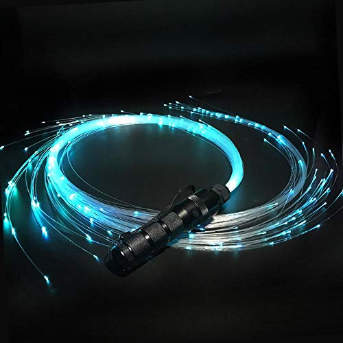 Fouet à fibre optique, fouet de danse à fibre optique LED – Pivotant à 360 ° Pixel Rave Whip – Super lumineux, plus de 40 modes d'effet de couleur – Illuminez la danse, les fêtes, les festivals de