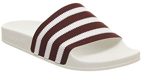 adidas Adilette, Infradito Uomo, Rosso Collegiate Burgundy Ftwr White Off White Collegiate Burgundy Ftwr White Off White, 39 1/3 EU