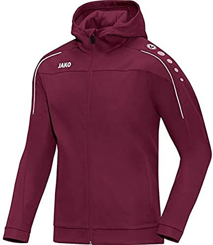 JAKO Damen Kapuzenjacke Classico, Maroon, 44