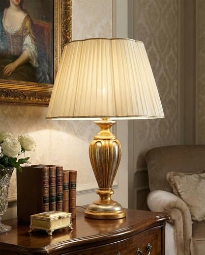 ILAB Lume grande classico a 1 luce in legno oro realizzato e decorato artigianalmente dbs 500/BG