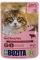 Bozita Pouch Nassfutter Häppchen in Sauce mit Rind - 12x85g Portionsbeutel getreidefreies & weizenfreies Futter für Katzen - Katzennassfutter für erwachsene Katzen mit 8,5% Protein & 4,5% Fettgehalt