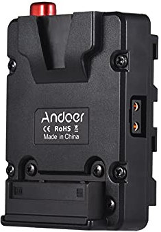 Andoer Mini Nano V-lock Mount Battery Power Supply Adapter Plate to NP-F Mount
