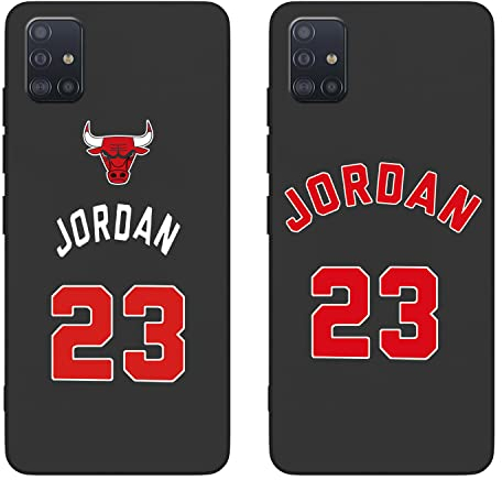 [2 Stück] Hülle Kompatibel mit Samsung Galaxy A51 6.5,Basketball Player Star 23 Muster Gemustert Kratzfest Stoßfest Handyhülle Cover Premium TPU Silikon Case Schutzhülle für Samsung Galaxy A51,01