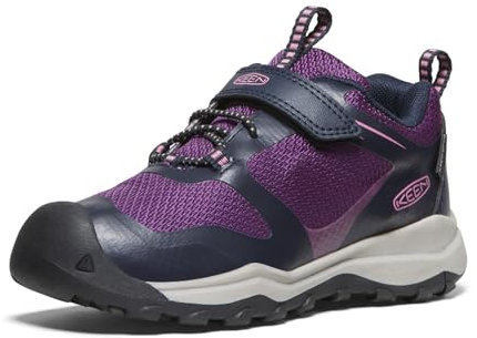 KEEN Unisex-Child Wanduro Low Waterproof Sneakers, Sky Captain/Charisma, 32/33