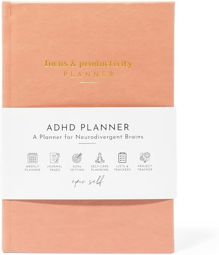 ADHS PLANER FÜR ERWACHSENE - FOKUS PLANER FÜR PRODUKTIVITÄT - Ein Planer für neurodivergentes Gehirn - Organisation, Zielsetzung und Zeitmanagement - Geschenk für Männer und Frauen mit ADHS
